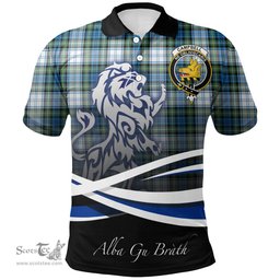 Scottish Campbell Dress Ancient Clan Crest Tartan Polo Shirt - Blue Scotland Lion, Tartan Plaid Polo Shirt Scottish Plaid Tartan Plaid - ScotsTee - scotstee.com