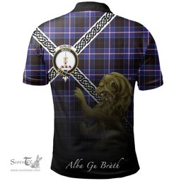 Scottish Dunlop Modern Clan Crest Tartan Polo Shirt - Celtic with Scotland Lion, Tartan Plaid Polo Shirt Scottish Plaid Tartan Plaid - ScotsTee - scotstee.com