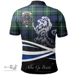 Scottish Davidson of Tulloch Clan Crest Tartan Polo Shirt - Blue Scotland Lion, Tartan Plaid Polo Shirt Scottish Plaid Tartan Plaid - ScotsTee - scotstee.com