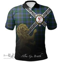 Scottish Cockburn Ancient Clan Crest Tartan Polo Shirt - Celtic with Scotland Lion, Tartan Plaid Polo Shirt Scottish Plaid Tartan Plaid - ScotsTee - scotstee.com