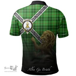 Scottish Galloway District Clan Crest Tartan Polo Shirt - Celtic with Scotland Lion, Tartan Plaid Polo Shirt Scottish Plaid Tartan Plaid - ScotsTee - scotstee.com