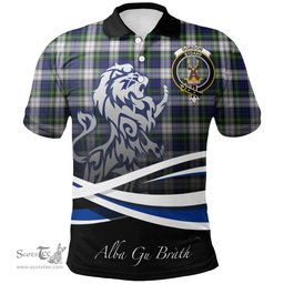 Scottish Gordon Dress Modern Clan Crest Tartan Polo Shirt - Blue Scotland Lion, Tartan Plaid Polo Shirt Scottish Plaid Tartan Plaid - ScotsTee - scotstee.com