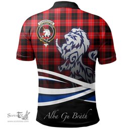 Scottish Cunningham Modern Clan Crest Tartan Polo Shirt - Blue Scotland Lion, Tartan Plaid Polo Shirt Scottish Plaid Tartan Plaid - ScotsTee - scotstee.com