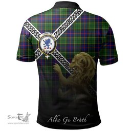 Scottish Forsyth Modern Clan Crest Tartan Polo Shirt - Celtic with Scotland Lion, Tartan Plaid Polo Shirt Scottish Plaid Tartan Plaid - ScotsTee - scotstee.com