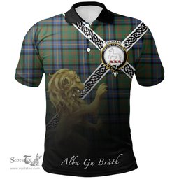 Scottish Cochrane Ancient Clan Crest Tartan Polo Shirt - Celtic with Scotland Lion, Tartan Plaid Polo Shirt Scottish Plaid Tartan Plaid - ScotsTee - scotstee.com