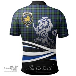 Scottish Campbell Argyll Ancient Clan Crest Tartan Polo Shirt - Blue Scotland Lion, Tartan Plaid Polo Shirt Scottish Plaid Tartan Plaid - ScotsTee - scotstee.com