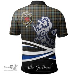 Scottish Farquharson Weathered Clan Crest Tartan Polo Shirt - Blue Scotland Lion, Tartan Plaid Polo Shirt Scottish Plaid Tartan Plaid - ScotsTee - scotstee.com