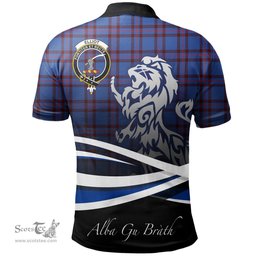 Scottish Elliot Modern Clan Crest Tartan Polo Shirt - Blue Scotland Lion, Tartan Plaid Polo Shirt Scottish Plaid Tartan Plaid - ScotsTee - scotstee.com