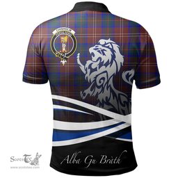 Scottish Chisholm Hunting Modern Clan Crest Tartan Polo Shirt - Blue Scotland Lion, Tartan Plaid Polo Shirt Scottish Plaid Tartan Plaid - ScotsTee - scotstee.com