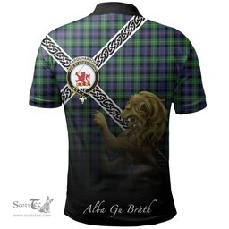 Scottish Farquharson Ancient Clan Crest Tartan Polo Shirt - Celtic with Scotland Lion, Tartan Plaid Polo Shirt Scottish Plaid Tartan Plaid - ScotsTee - scotstee.com