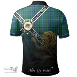 Scottish Douglas Ancient Clan Crest Tartan Polo Shirt - Celtic with Scotland Lion, Tartan Plaid Polo Shirt Scottish Plaid Tartan Plaid - ScotsTee - scotstee.com