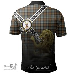 Scottish Gordon Weathered Clan Crest Tartan Polo Shirt - Celtic with Scotland Lion, Tartan Plaid Polo Shirt Scottish Plaid Tartan Plaid - ScotsTee - scotstee.com