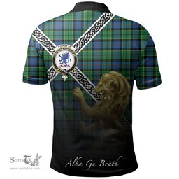 Scottish Forsyth Ancient Clan Crest Tartan Polo Shirt - Celtic with Scotland Lion, Tartan Plaid Polo Shirt Scottish Plaid Tartan Plaid - ScotsTee - scotstee.com