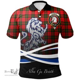 Scottish Dunbar Modern Clan Crest Tartan Polo Shirt - Blue Scotland Lion, Tartan Plaid Polo Shirt Scottish Plaid Tartan Plaid - ScotsTee - scotstee.com