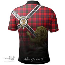 Scottish Drummond Modern Clan Crest Tartan Polo Shirt - Celtic with Scotland Lion, Tartan Plaid Polo Shirt Scottish Plaid Tartan Plaid - ScotsTee - scotstee.com