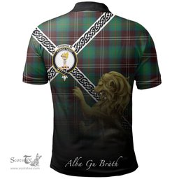 Scottish Chisholm Hunting Ancient Clan Crest Tartan Polo Shirt - Celtic with Scotland Lion, Tartan Plaid Polo Shirt Scottish Plaid Tartan Plaid - ScotsTee - scotstee.com