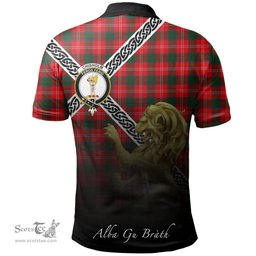 Scottish Chisholm Modern Clan Crest Tartan Polo Shirt - Celtic with Scotland Lion, Tartan Plaid Polo Shirt Scottish Plaid Tartan Plaid - ScotsTee - scotstee.com