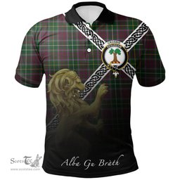 Scottish Crosbie Clan Crest Tartan Polo Shirt - Celtic with Scotland Lion, Tartan Plaid Polo Shirt Scottish Plaid Tartan Plaid - ScotsTee - scotstee.com