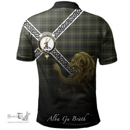 Scottish Davidson Tulloch Dress Clan Crest Tartan Polo Shirt - Celtic with Scotland Lion, Tartan Plaid Polo Shirt Scottish Plaid Tartan Plaid - ScotsTee - scotstee.com