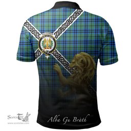 Scottish Falconer Clan Crest Tartan Polo Shirt - Celtic with Scotland Lion, Tartan Plaid Polo Shirt Scottish Plaid Tartan Plaid - ScotsTee - scotstee.com