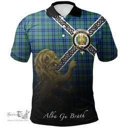 Scottish Falconer Clan Crest Tartan Polo Shirt - Celtic with Scotland Lion, Tartan Plaid Polo Shirt Scottish Plaid Tartan Plaid - ScotsTee - scotstee.com