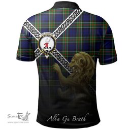 Scottish Colquhoun Modern Clan Crest Tartan Polo Shirt - Celtic with Scotland Lion, Tartan Plaid Polo Shirt Scottish Plaid Tartan Plaid - ScotsTee - scotstee.com