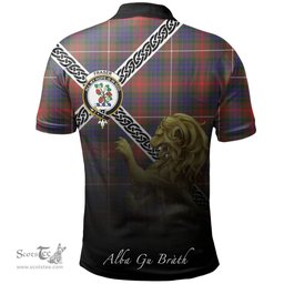 Scottish Fraser Hunting Modern Clan Crest Tartan Polo Shirt - Celtic with Scotland Lion, Tartan Plaid Polo Shirt Scottish Plaid Tartan Plaid - ScotsTee - scotstee.com
