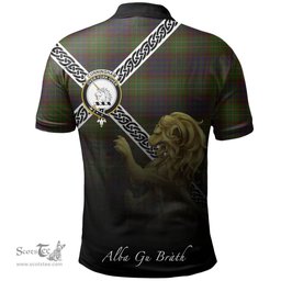 Scottish Cunningham Hunting Modern Clan Crest Tartan Polo Shirt - Celtic with Scotland Lion, Tartan Plaid Polo Shirt Scottish Plaid Tartan Plaid - ScotsTee - scotstee.com