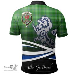 Scottish Currie Clan Crest Tartan Polo Shirt - Blue Scotland Lion, Tartan Plaid Polo Shirt Scottish Plaid Tartan Plaid - ScotsTee - scotstee.com