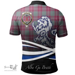 Scottish Crawford Ancient Clan Crest Tartan Polo Shirt - Blue Scotland Lion, Tartan Plaid Polo Shirt Scottish Plaid Tartan Plaid - ScotsTee - scotstee.com