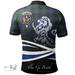 Scottish Elphinstone Clan Crest Tartan Polo Shirt - Blue Scotland Lion, Tartan Plaid Polo Shirt Scottish Plaid Tartan Plaid - ScotsTee - scotstee.com