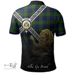 Scottish Dundas Modern 02 Clan Crest Tartan Polo Shirt - Celtic with Scotland Lion, Tartan Plaid Polo Shirt Scottish Plaid Tartan Plaid - ScotsTee - scotstee.com