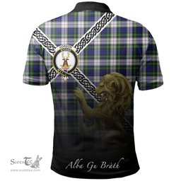 Scottish Gordon Dress Modern Clan Crest Tartan Polo Shirt - Celtic with Scotland Lion, Tartan Plaid Polo Shirt Scottish Plaid Tartan Plaid - ScotsTee - scotstee.com
