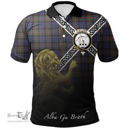 Scottish Fletcher of Dunans Clan Crest Tartan Polo Shirt - Celtic with Scotland Lion, Tartan Plaid Polo Shirt Scottish Plaid Tartan Plaid - ScotsTee - scotstee.com