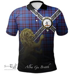 Scottish Elliot Modern Clan Crest Tartan Polo Shirt - Celtic with Scotland Lion, Tartan Plaid Polo Shirt Scottish Plaid Tartan Plaid - ScotsTee - scotstee.com