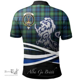 Scottish Gordon Ancient Clan Crest Tartan Polo Shirt - Blue Scotland Lion, Tartan Plaid Polo Shirt Scottish Plaid Tartan Plaid - ScotsTee - scotstee.com
