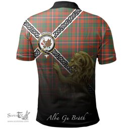 Scottish MacKinnon Ancient Clan Crest Tartan Polo Shirt - Celtic with Scotland Lion, Tartan Plaid Polo Shirt Scottish Plaid Tartan Plaid - ScotsTee - scotstee.com