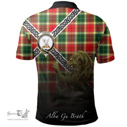 Scottish Gibbs Clan Crest Tartan Polo Shirt - Celtic with Scotland Lion, Tartan Plaid Polo Shirt Scottish Plaid Tartan Plaid - ScotsTee - scotstee.com