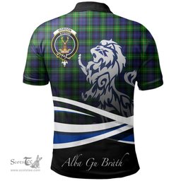 Scottish Gordon Modern Clan Crest Tartan Polo Shirt - Blue Scotland Lion, Tartan Plaid Polo Shirt Scottish Plaid Tartan Plaid - ScotsTee - scotstee.com