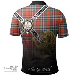 Scottish MacFarlane Ancient Clan Crest Tartan Polo Shirt - Celtic with Scotland Lion, Tartan Plaid Polo Shirt Scottish Plaid Tartan Plaid - ScotsTee - scotstee.com