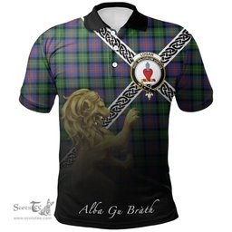 Scottish Logan Ancient Clan Crest Tartan Polo Shirt - Celtic with Scotland Lion, Tartan Plaid Polo Shirt Scottish Plaid Tartan Plaid - ScotsTee - scotstee.com