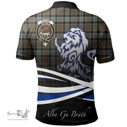 Scottish Graham of Menteith Weathered Clan Crest Tartan Polo Shirt - Blue Scotland Lion, Tartan Plaid Polo Shirt Scottish Plaid Tartan Plaid - ScotsTee - scotstee.com