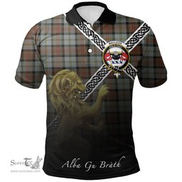 Scottish MacLeod of Harris Weathered Clan Crest Tartan Polo Shirt - Celtic with Scotland Lion, Tartan Plaid Polo Shirt Scottish Plaid Tartan Plaid - ScotsTee - scotstee.com