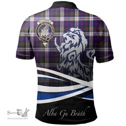 Scottish MacDonald Dress Modern Clan Crest Tartan Polo Shirt - Blue Scotland Lion, Tartan Plaid Polo Shirt Scottish Plaid Tartan Plaid - ScotsTee - scotstee.com