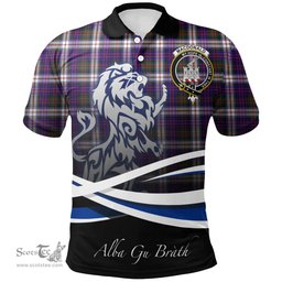 Scottish MacDonald Dress Modern Clan Crest Tartan Polo Shirt - Blue Scotland Lion, Tartan Plaid Polo Shirt Scottish Plaid Tartan Plaid - ScotsTee - scotstee.com