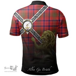 Scottish Lumsden Modern Clan Crest Tartan Polo Shirt - Celtic with Scotland Lion, Tartan Plaid Polo Shirt Scottish Plaid Tartan Plaid - ScotsTee - scotstee.com