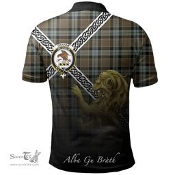 Scottish Graham of Menteith Weathered Clan Crest Tartan Polo Shirt - Celtic with Scotland Lion, Tartan Plaid Polo Shirt Scottish Plaid Tartan Plaid - ScotsTee - scotstee.com