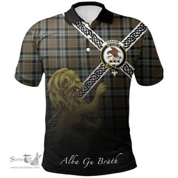 Scottish Graham of Menteith Weathered Clan Crest Tartan Polo Shirt - Celtic with Scotland Lion, Tartan Plaid Polo Shirt Scottish Plaid Tartan Plaid - ScotsTee - scotstee.com