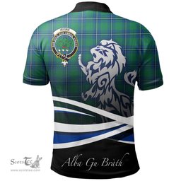 Scottish Irvine Ancient Clan Crest Tartan Polo Shirt - Blue Scotland Lion, Tartan Plaid Polo Shirt Scottish Plaid Tartan Plaid - ScotsTee - scotstee.com