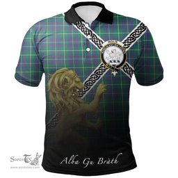 Scottish Inglis Ancient Clan Crest Tartan Polo Shirt - Celtic with Scotland Lion, Tartan Plaid Polo Shirt Scottish Plaid Tartan Plaid - ScotsTee - scotstee.com